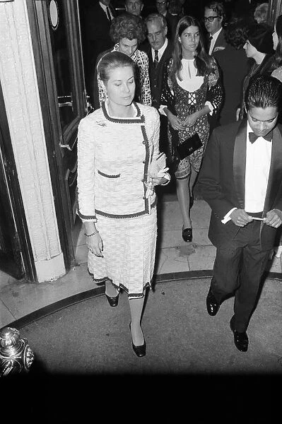 Prince Rainier and Princess Grace of Monaco arriving with their daughter Princess