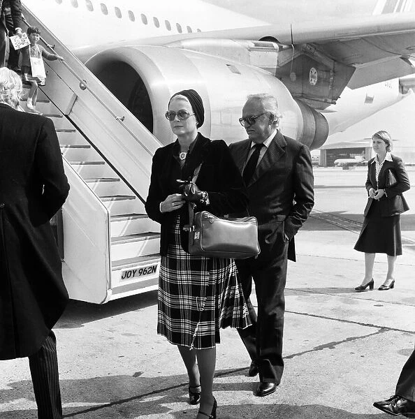 Prince Rainier and Princess Grace of Monaco at London Airport