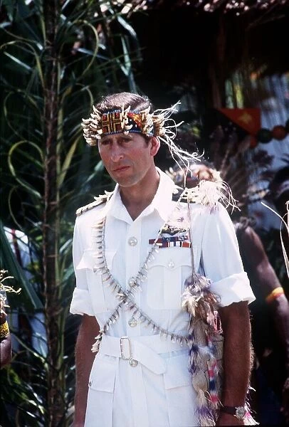 Prince of Wales crowned 10th Lapan of Manus in Papua New Guinea August 1984