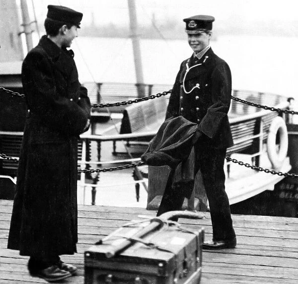 Prince of Wales dressed as a Naval Cadet on H. M.s Hindustan