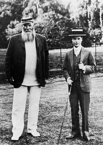 Prince of Wales (Duke of Windsor) with W G Grace zxsa
