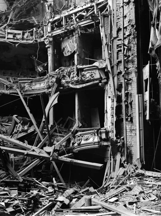Framed Print : The Prince of Wales Theatre, Broad Street, Birmingham, was a casualty of one of Framed Print : The Prince of Wales Theatre, Broad Street, Birmingham, was a casualty of one of
