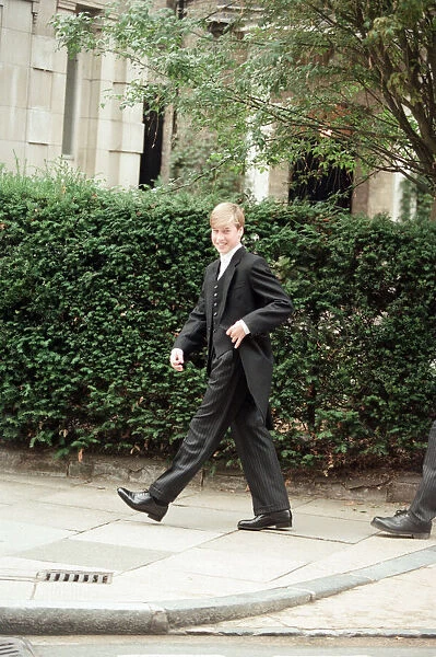 Prince William arrives at for his first day at Eton College, Windsor. 7th September 1995