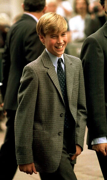 Prince William arriving for his first day at Eton College