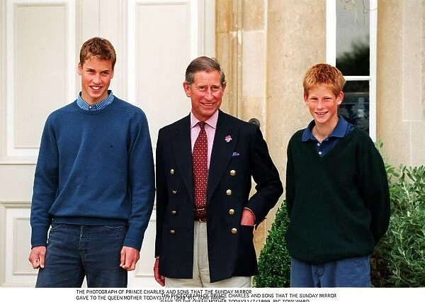 Prince William Collection 1999 Sunday Mirror gaves this picture July 1999 of the 3