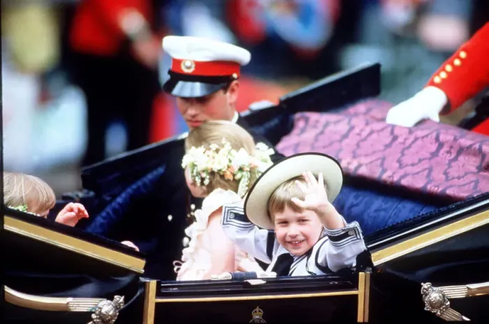 Framed Print : Prince William and Prince Edward on the way to Westminster Abbey for the wedding of