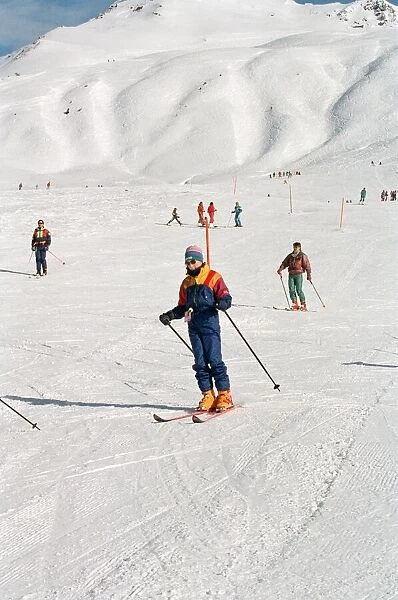 Prince William during a skiing holiday in Klosters, Switzerland. February 1994