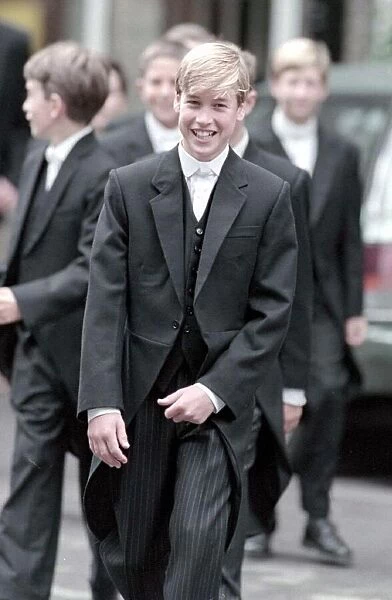 PRINCE WILLIAM OF WALES ATTENDS HIS FIRST DAY AT ETON COLLEGE - SEPTEMBER 1995