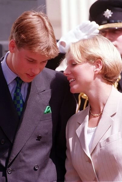 Prince William and Zara Phillips at Clarence House for the Queen Mother