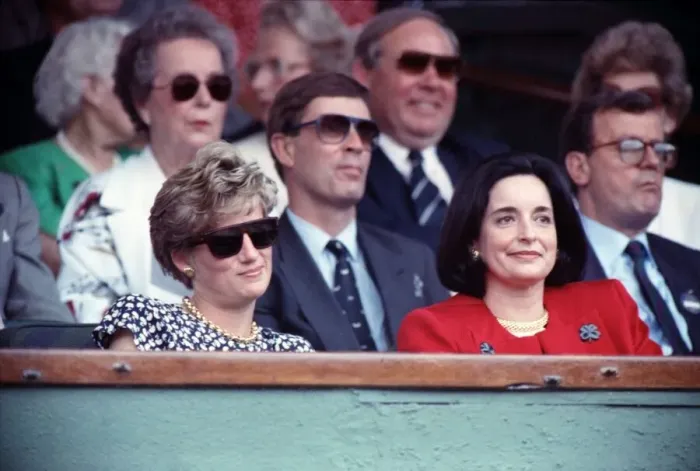Framed Print : Princes Diana attends the Mens Singles Final between Michael Stich Framed Print : Princes Diana attends the Mens Singles Final between Michael Stich