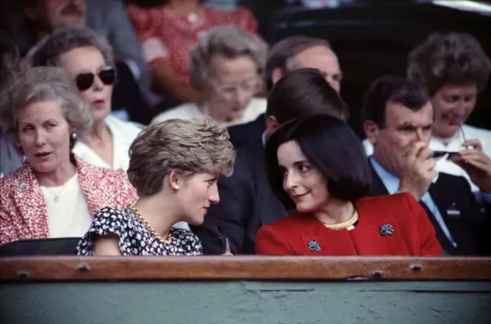 Framed Print : Princes Diana attends the Mens Singles Final between Michael Stich Framed Print : Princes Diana attends the Mens Singles Final between Michael Stich