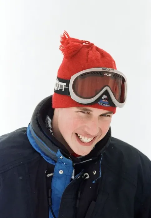 Framed Print : Princes William pictured during a skiing holiday with his father Prince Charles