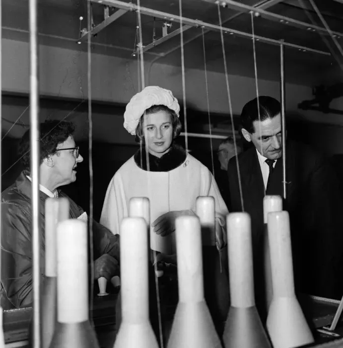 Framed Print : Princess Alexandra of Kent visits the London Association for the Blind headquarters in