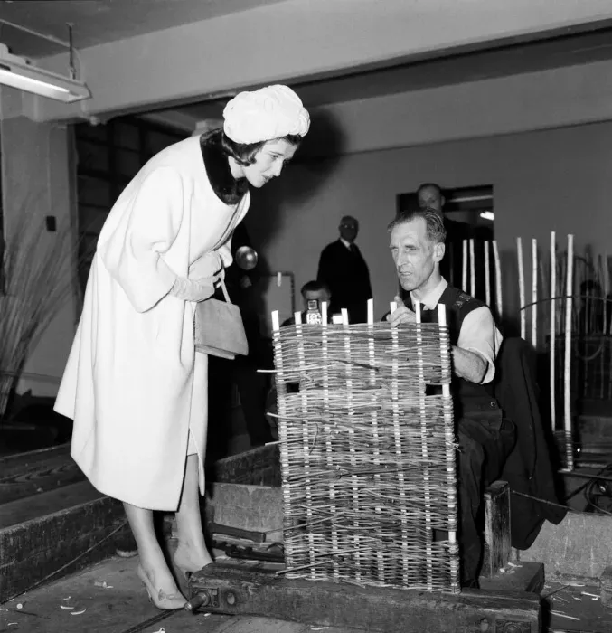 Framed Print : Princess Alexandra of Kent visits the London Association for the Blind headquarters in Framed Print : Princess Alexandra of Kent visits the London Association for the Blind headquarters in