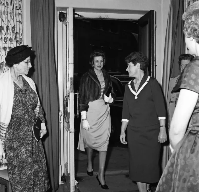 Framed Print : Princess Alexandra of Kent visits the Womens Press Club at Carey Street, Holborn