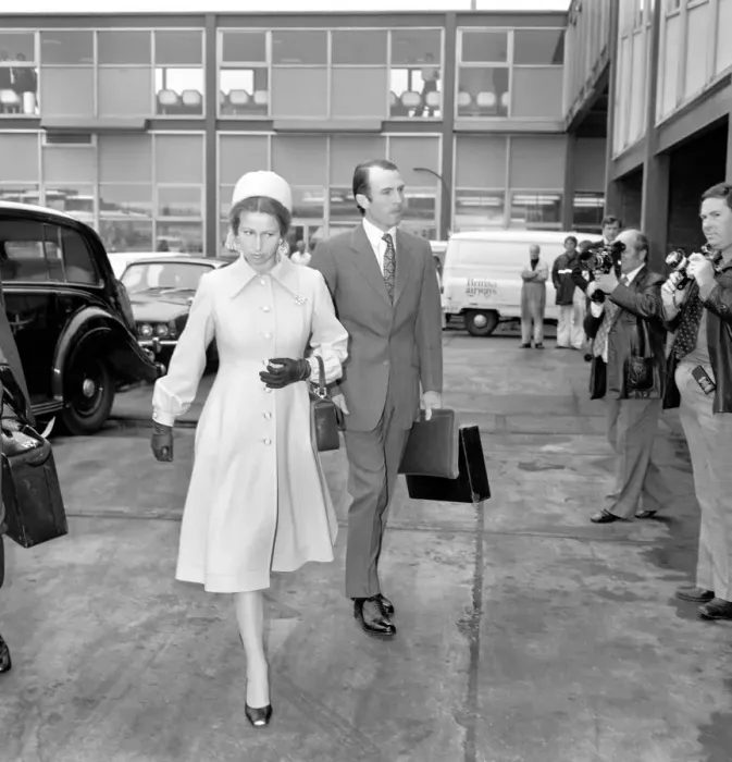 Framed Print : Princess Anne and Captain Mark Phillips leaving Heathrow airport today for Washington Framed Print : Princess Anne and Captain Mark Phillips leaving Heathrow airport today for Washington