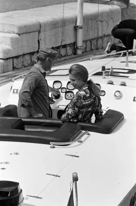 Framed Print : Princess Anne driving a speed boat called Who Dares around Monte Carlo Bay alongside Framed Print : Princess Anne driving a speed boat called Who Dares around Monte Carlo Bay alongside