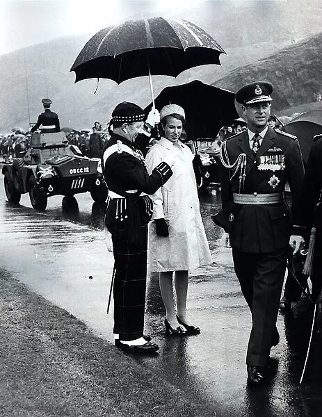 Princess Anne with the Duke of Edinburgh at Holyrood Park 1968