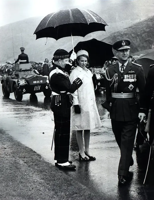 Framed Print : Princess Anne with the her father Prince Philip, Duke of Edinburgh at Holyrood Park in Framed Print : Princess Anne with the her father Prince Philip, Duke of Edinburgh at Holyrood Park in