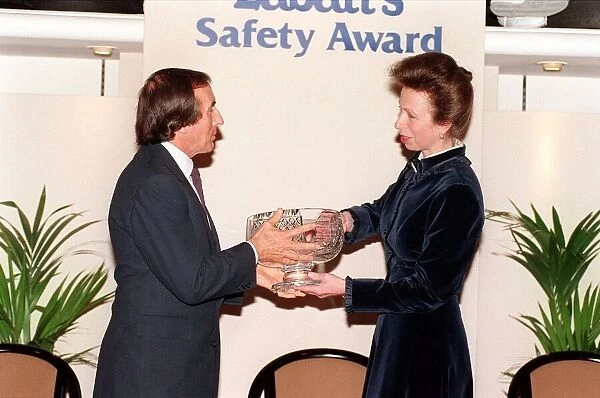 Princess Anne gives Jackie Stewart Labatts award March 1991