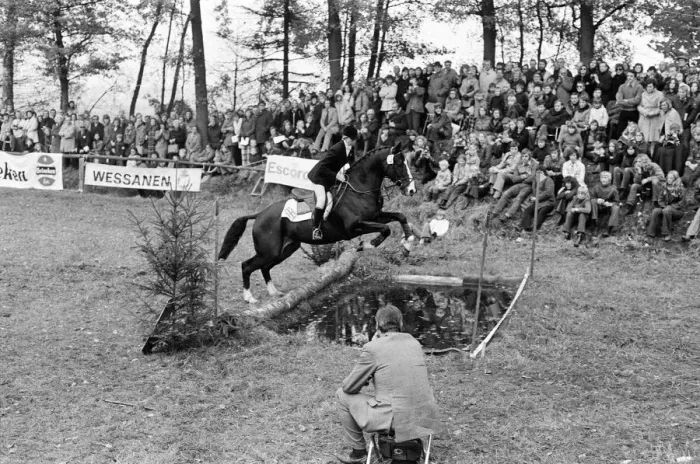 Framed Print : Princess Anne and her horse Goodwill take part on the Three Day International Military
