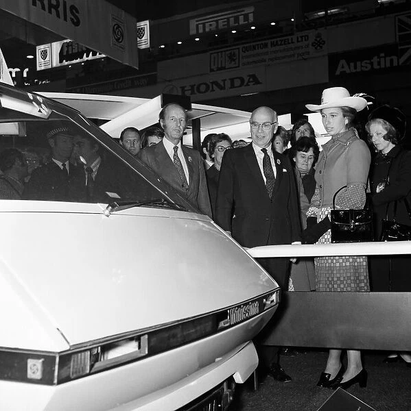 Princess Anne opens the British International Motor Show at Earls Court, London
