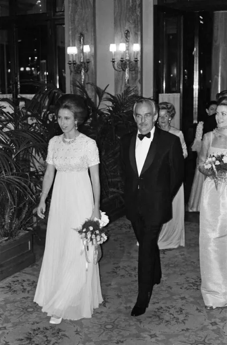 Framed Print : Princess Anne at the Opera de Monte-Carlo in Monte-Carlo alongside Prince Rainier