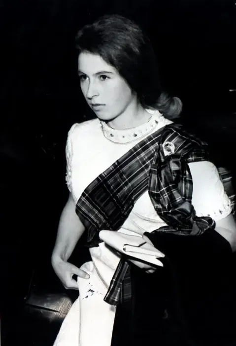 Framed Print : Princess Anne at Perth Hunt ball in 1968 wearing tartan sash Framed Print : Princess Anne at Perth Hunt ball in 1968 wearing tartan sash