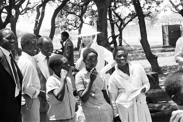 Princess Anne, pictured during her visit to Zimbabwe. October 1982