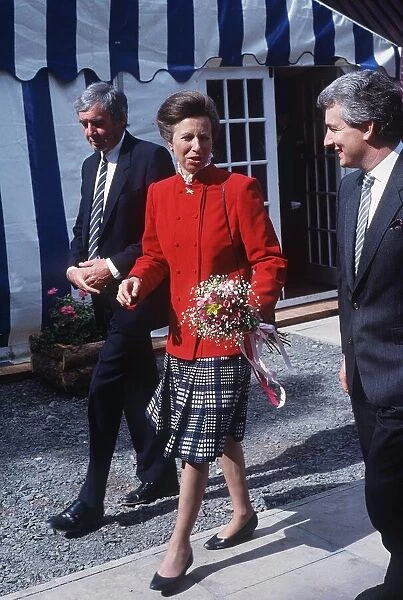 Princess Anne the Princess Royal on walkabout in Ayrshire Scotland August 1989
