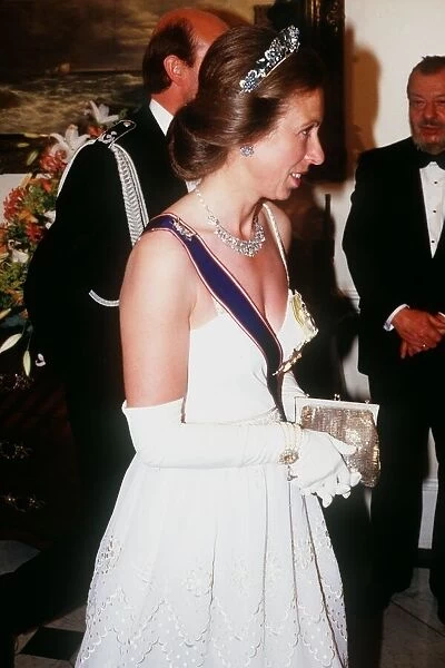 Princess Anne at the state banquet in Belgrave square