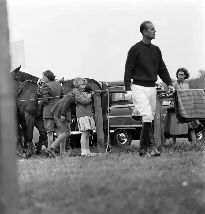 Framed Print : Princess Anne watches her father play polo at Windsor Great Park. 17th May 1959 Framed Print : Princess Anne watches her father play polo at Windsor Great Park. 17th May 1959