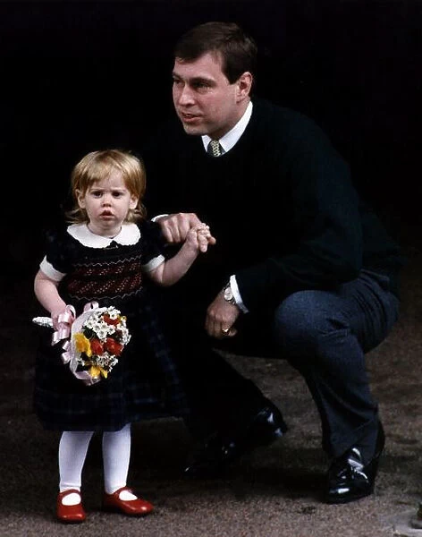 Princess Beatrice with her dad Prince Andrew visiting the Duchess of York