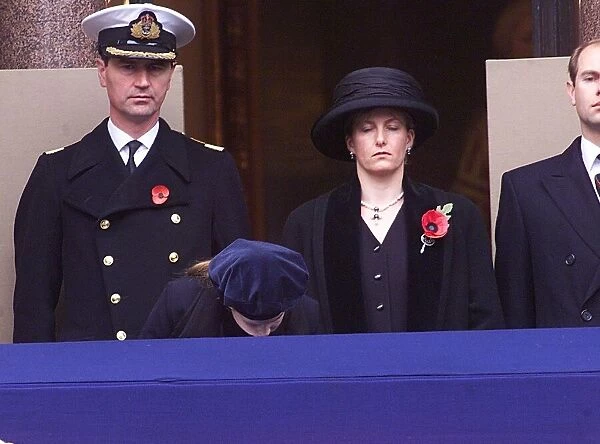 Princess Beatrice faints during Remembrance Day Service Whitehall, November 1999