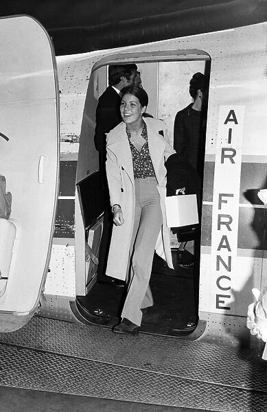 Princess Caroline of Monaco arrives at Heathrow to return to school. 13th September 1972