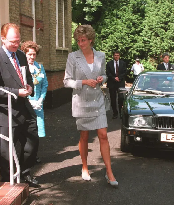 Framed Print : Princess Diana arrives to open the Depaul Trusts Willesden Hostel in London which Framed Print : Princess Diana arrives to open the Depaul Trusts Willesden Hostel in London which