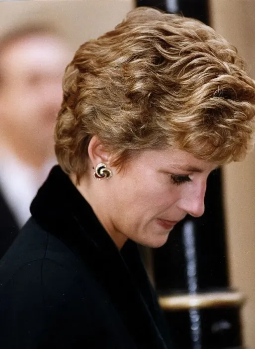 Framed Print : Princess Diana arrives for the relaunch of the Birthright charity at the Regent Hotel