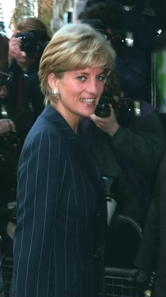 Princess Diana arriving at BAFTA Piccadilly to speak on behalf of Centrepoint to launch a