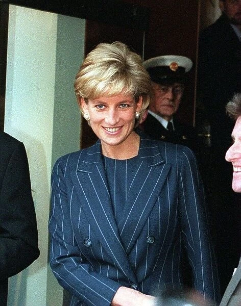 Princess Diana arriving at BAFTA Piccadilly to speak on behalf of Centrepoint to launch a