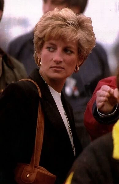 Princess Diana attending the European Grand Prix held at Donington park, Leicestershire