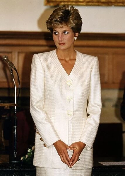 Princess Diana attends a Special Service Awards ceremony at Lambeth palace where she