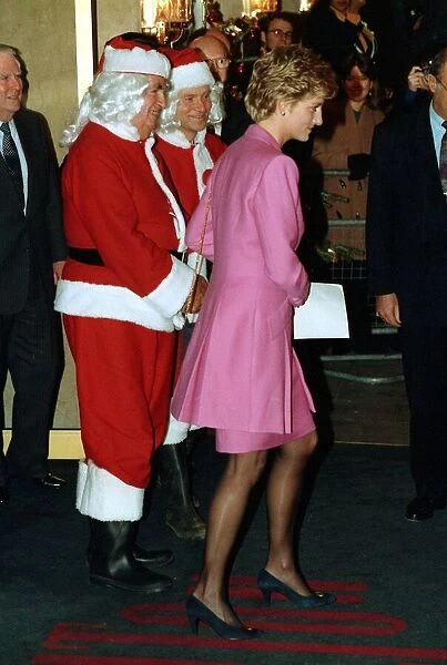 Princess Diana with Conservative politicians Dennis Healey and Jeffrey Archer