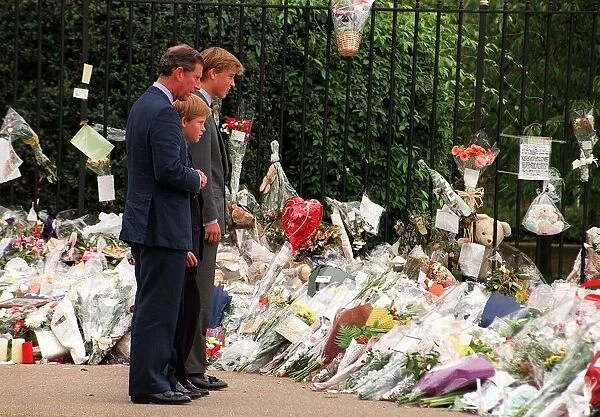 Princess Diana Death 31 August 1997 Prince Charles with Prince William