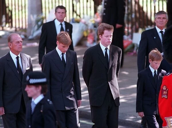 Princess Diana Funeral 6th September 1997. Prince Philip (Duke of Edinburgh)