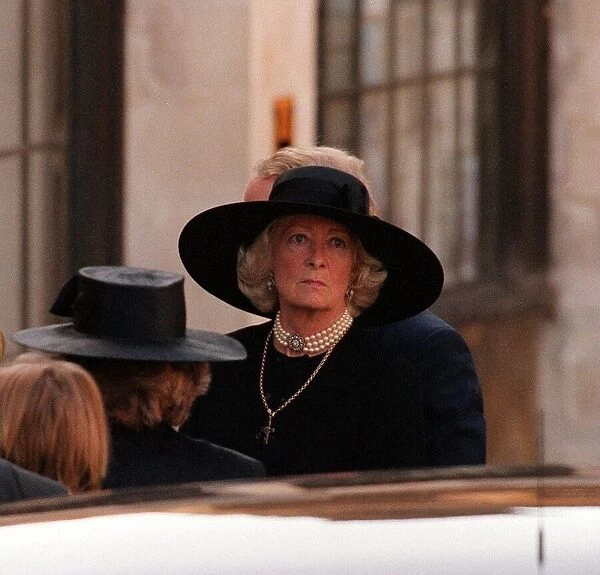Princess Diana Funeral 6th September 1997. Frances Shand Kydd mother of