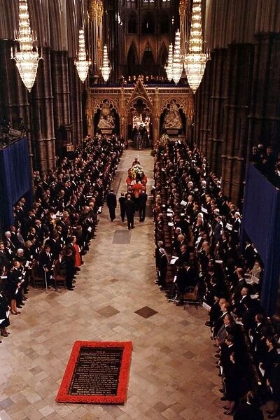 Princess Diana Funeral 6th September 1997. Funeral Service takes place at