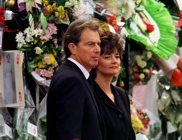 Princess Diana Funeral 6th September 1997. Prime Minister Tony Blair with