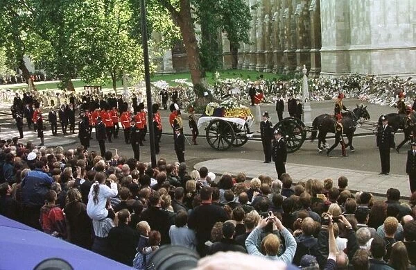 Princess Diana Funeral 6th September 1997. The funeral cortege of Princess