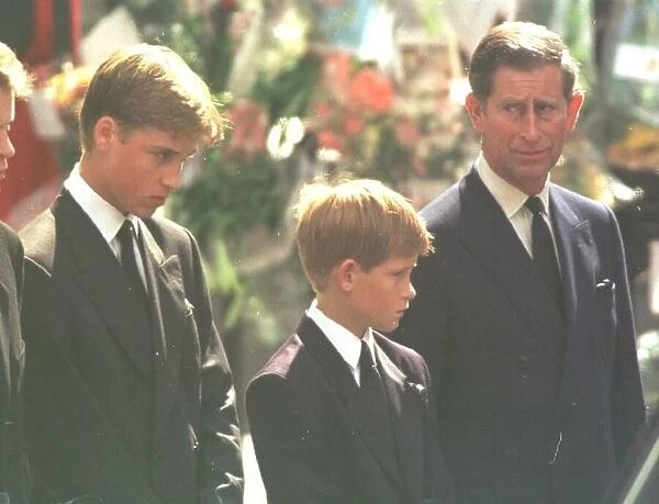Princess Diana Funeral 6th September 1997. Princes William