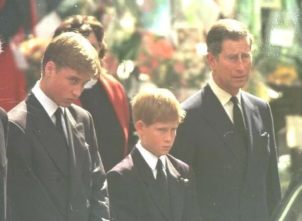 Princess Diana Funeral 6th September 1997. Princes William